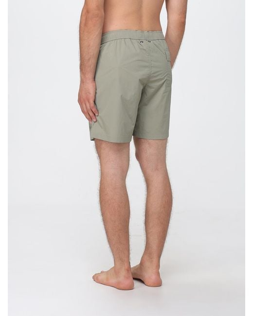Herno Green Polyamide Swim Shorts With Elasticated Drawstring Waistband for men
