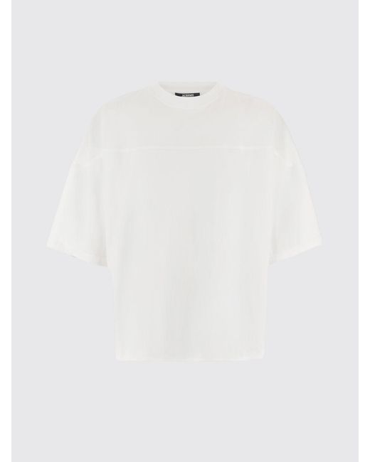Jacquemus White Crew-Neck Cotton T-Shirt for men