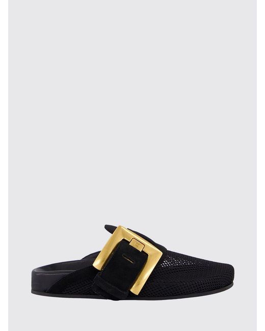 Balmain White Anthem Mules