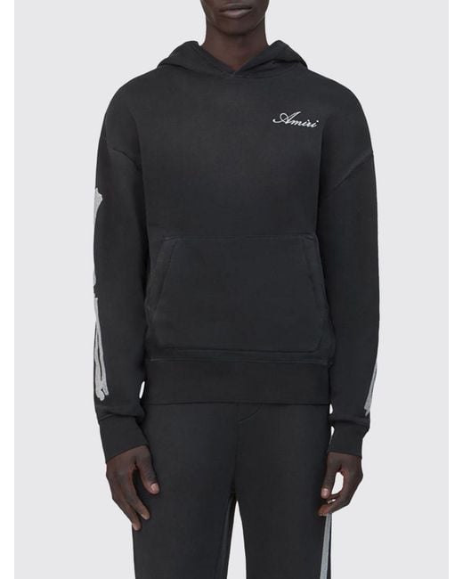 Amiri Black Camouflage Cotton Hoodie for men