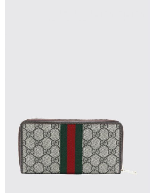 Gucci Gray Ophidia Gg Supreme Canvas Wallet