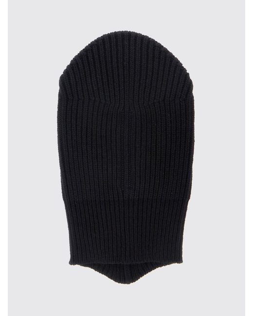 Rick Owens Blue Rib-Knit Balaclava for men