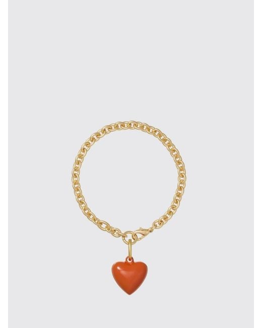 Roxanne Assoulin White Brass Bracelet With Enamelled Charm