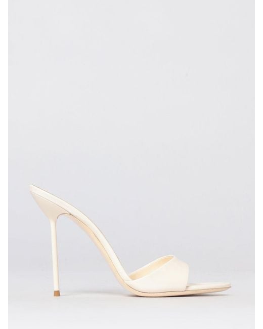 Paris Texas White Lidia Patent Leather Mules