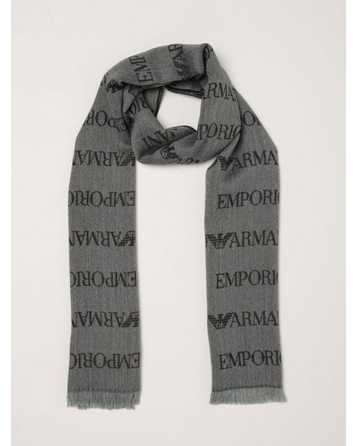 Sciarpa Uomo di Emporio Armani in Gray da Uomo