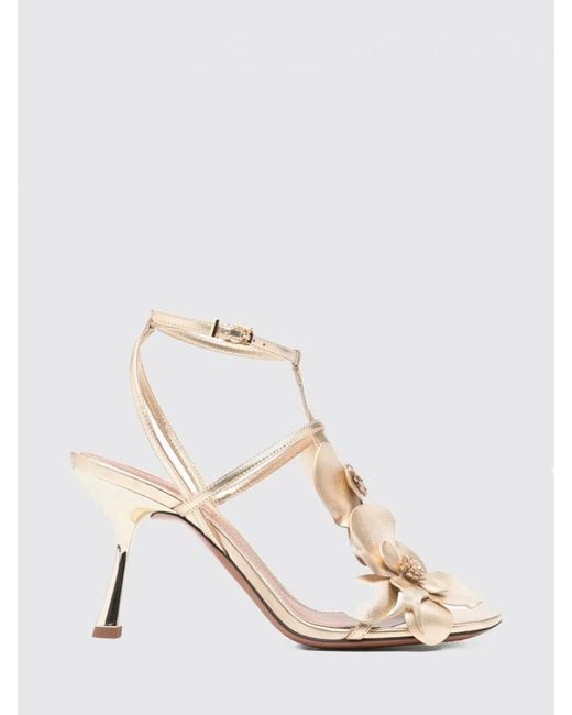 Zimmermann Natural Orchid Laminated Leather Sandals