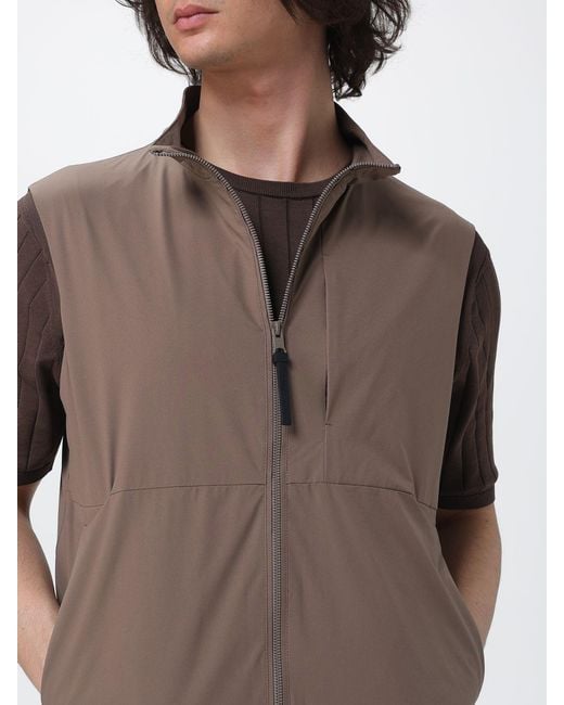 People Of Shibuya Brown Polyester Vest for men