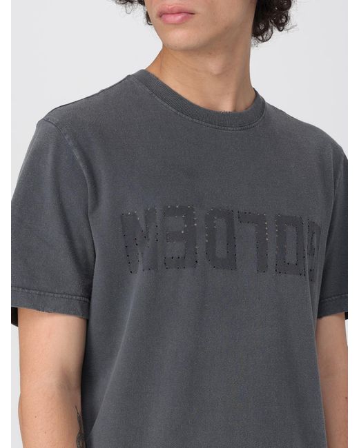 Golden Goose Deluxe Brand Gray Graphic Print T-Shirt for men