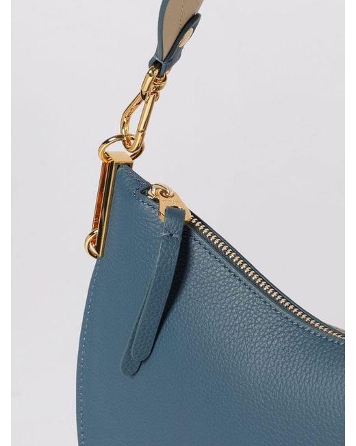 Coccinelle Blue Hobo Sunup Grained Leather Bag