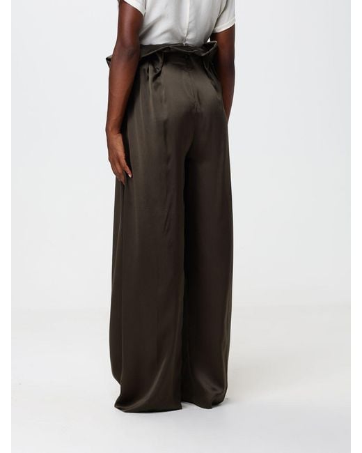 Khaite Black Kira High-Waisted Wide-Leg Satin Trousers With Drawstring