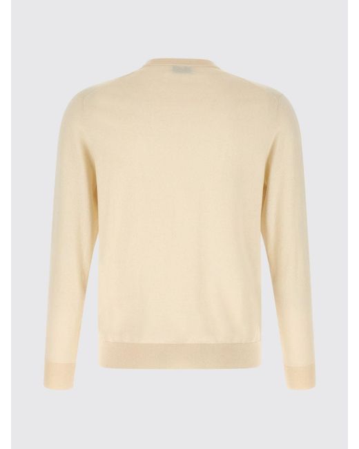 Ballantyne Gray Diamond Pattern Cotton And Cashmere Knit for men