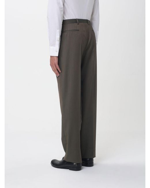 Brioni Gray Classic Wool Trousers for men