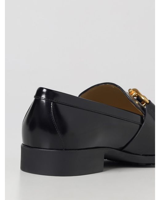 Bottega Veneta Black Monsieur Embellished Patent-Leather Loafers for men