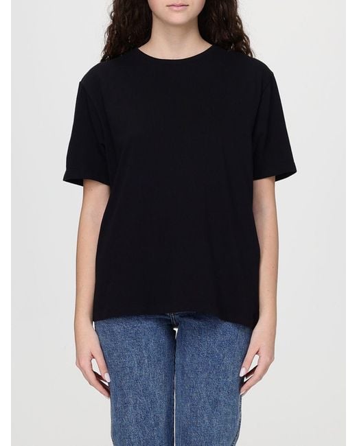 Khaite Black Cotton T-Shirts