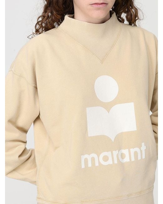 Isabel Marant Natural Moby Cotton Logo Sweatshirt