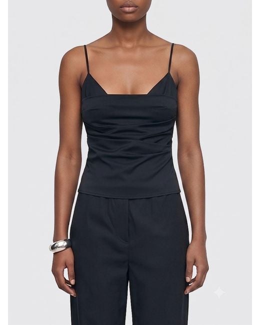Patrizia Pepe Blue Basic Jersey Top