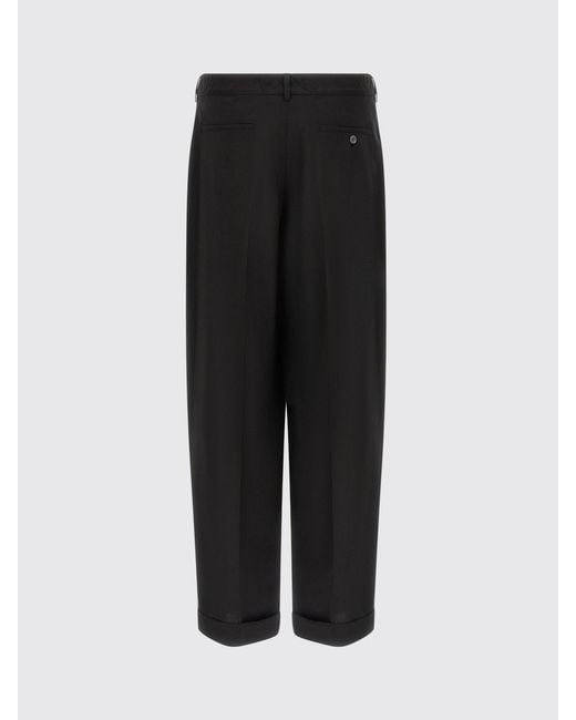 Marni Black Virgin Wool Wide Leg Trousers for men