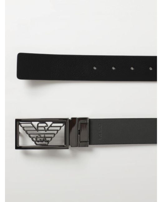 Cinturón Emporio Armani de hombre de color Black