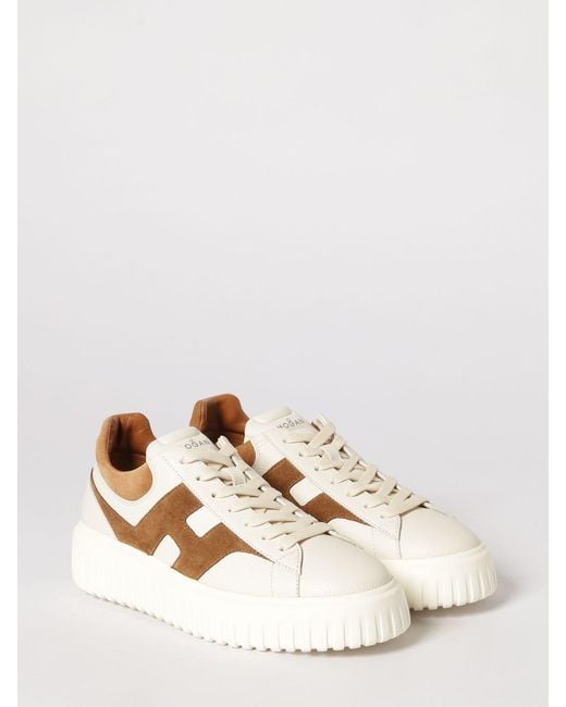 Hogan Natural H-Stripes Leather Sneakers for men