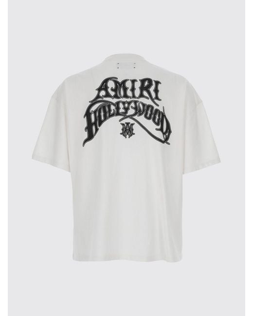 Amiri White Relaxed Fit Cotton T-Shirt With Contrast Logo for men