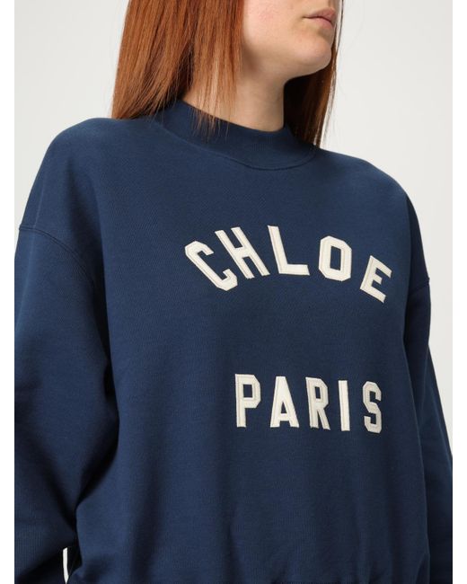 Felpa A Girocollo di Chloé in Blue