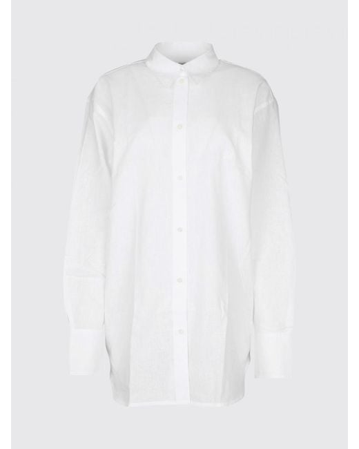 Totême  White Linen Blend Shirt