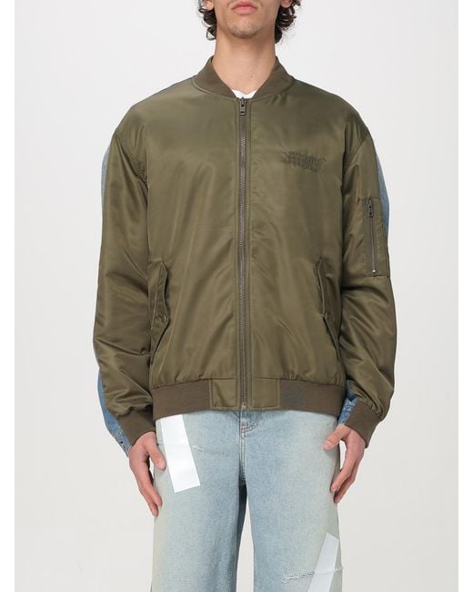 MM6 by Maison Margiela Green Nylon Bomber Jacket for men