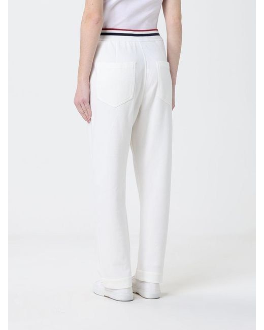 Brunello Cucinelli White Cotton Blend Sporty Trousers