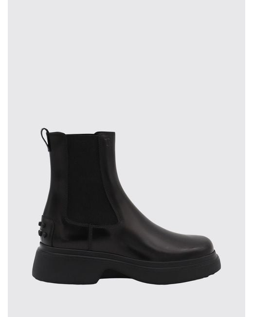 Tod's Black Leather Chelsea Ankle Boots