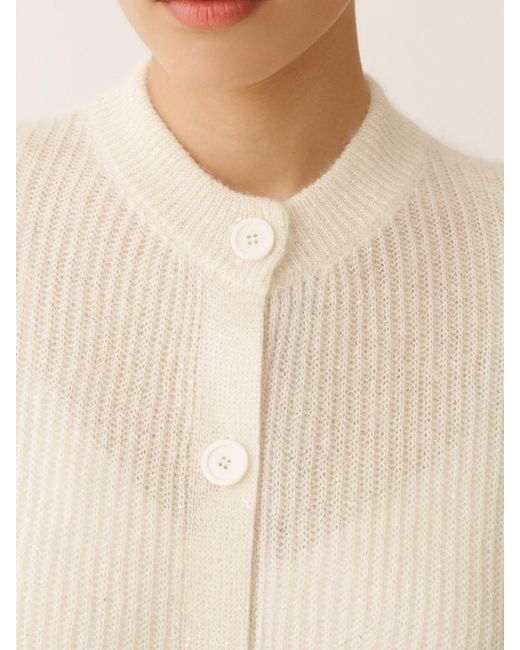 Fabiana Filippi Natural Alpaca Mohair Wool Cardigan