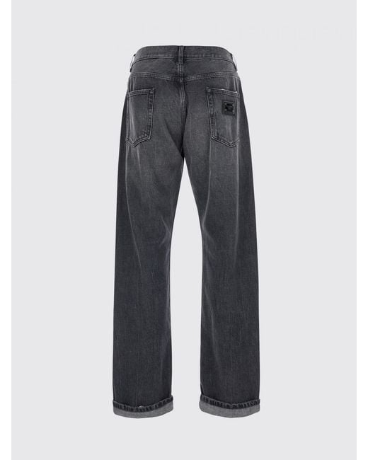 Dolce & Gabbana Blue Dolce &Amp Gabbana Straight Fit Five-Pocket Jeans for men