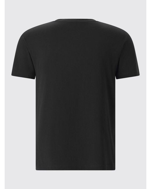 Valentino Garavani Black Vlogo Signature Cotton Crewneck T-Shirt for men
