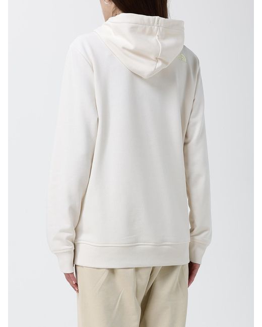 The North Face White Drew Peak Light Cotton Hoodie With Logo