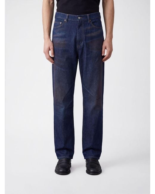 MM6 by Maison Margiela Blue Cotton Straight Jeans for men