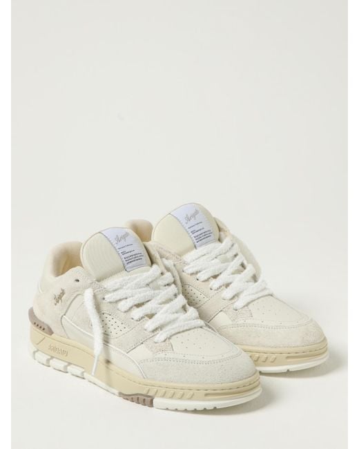 Axel Arigato Natural Area Lo Fluffy Suede And Mesh Sneakers for men