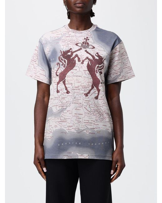 Vivienne Westwood Gray Printed Cotton T-Shirts