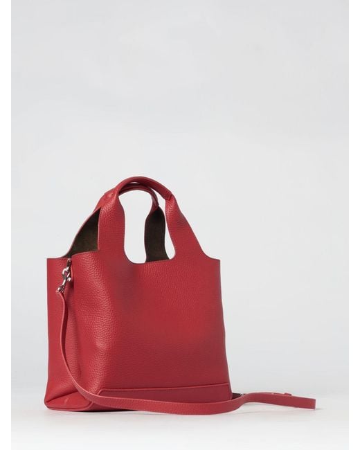 Hogan Red Grained Leather Handbag