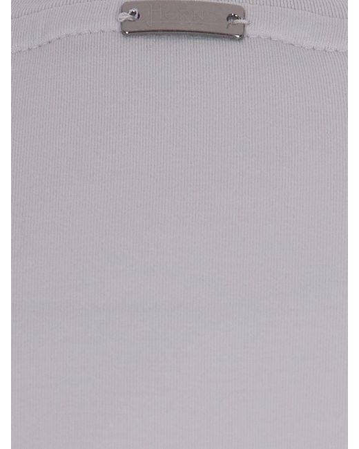 Herno White Basic Cotton T-Shirt for men