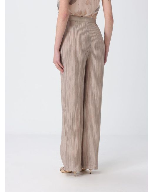 Emporio Armani Pink Pleated Lurex Crepe Trousers