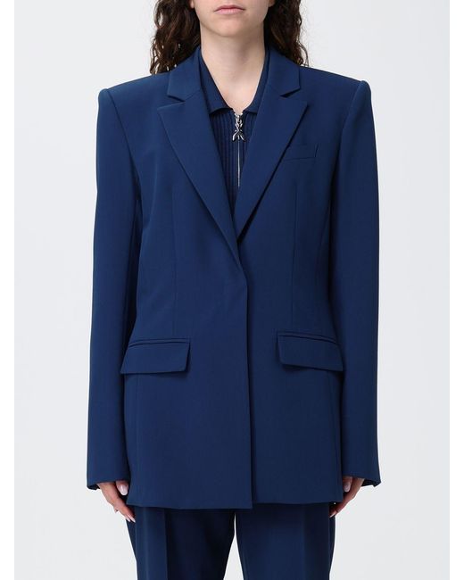Patrizia Pepe Blue Single-Breasted Polyester Blazer