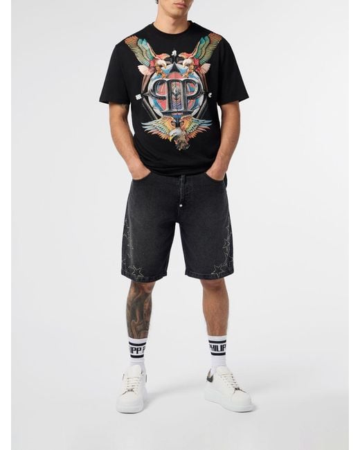 Philipp Plein Black T-Shirt for men