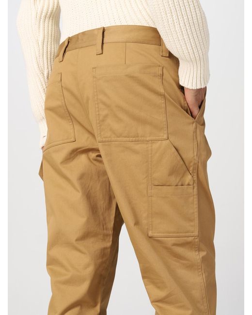 Burberry Natural Cargo Pants In Cotton for men