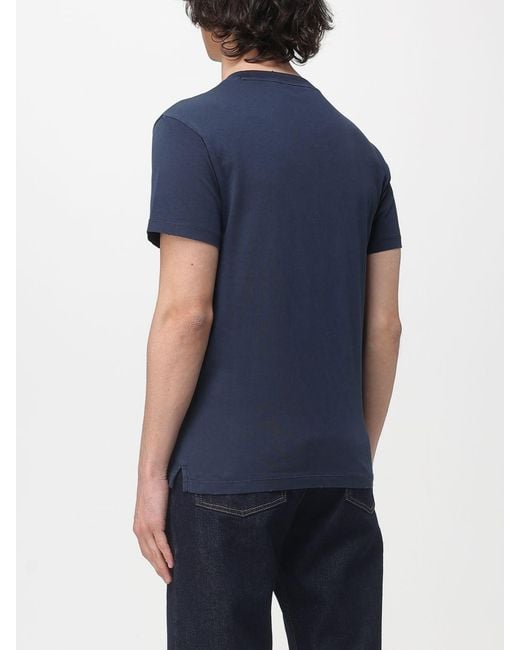 Sun 68 Blue Basic Cotton T-Shirt for men