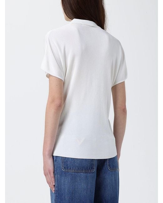 MEIMEIJ White Viscose Polo Shirt