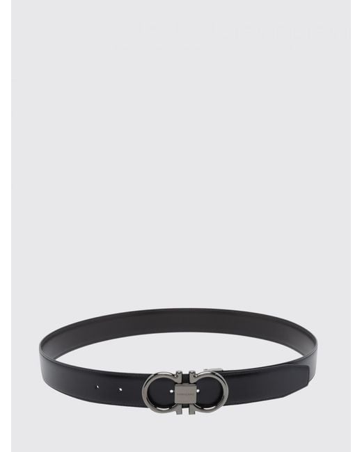 Ferragamo White Reversible And Adjustable Gancini Belt for men