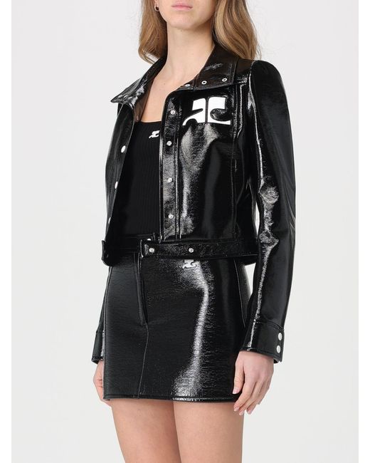 Courreges Black Courr&Egrave	Ges Patent Leather Jacket