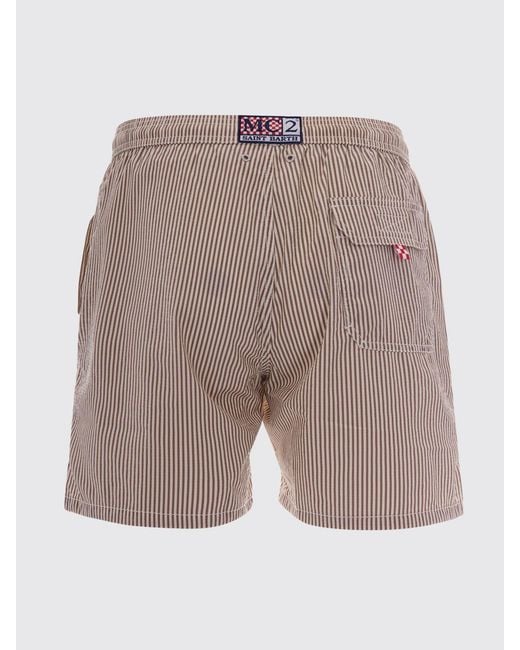 Mc2 Saint Barth Natural Checked Swimsuit for men