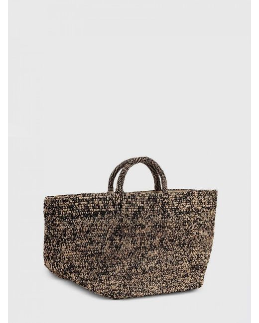IBELIV Brown Vanilla Raffia Tote Bag