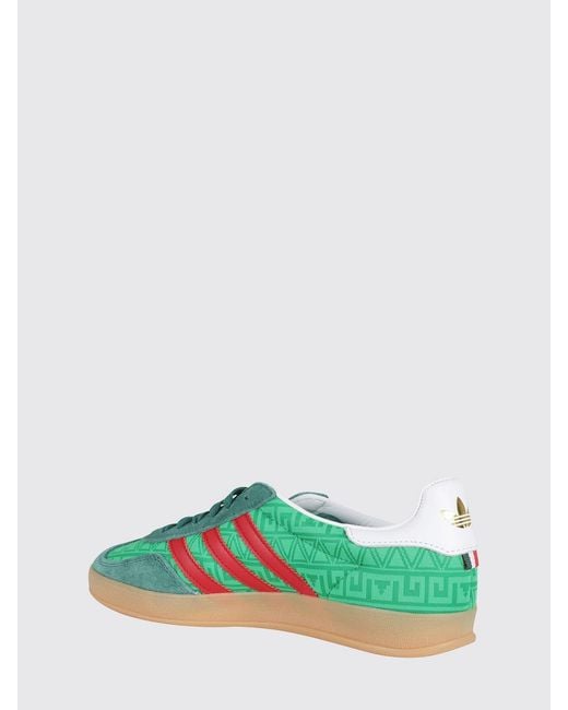 Adidas Originals Green Gazelle Indoor Printed Leather Sneakers for men