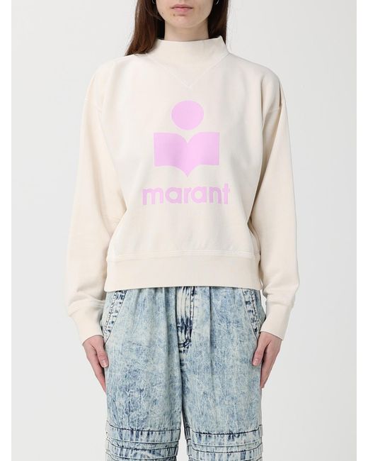Isabel Marant White Moby Cotton Logo Sweatshirt